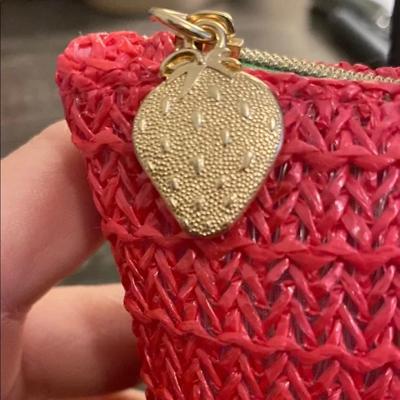 💙 5 items for $25💙 Not mystery Red Woven Makeup Bag with 8 items. - Picture 2 of 4